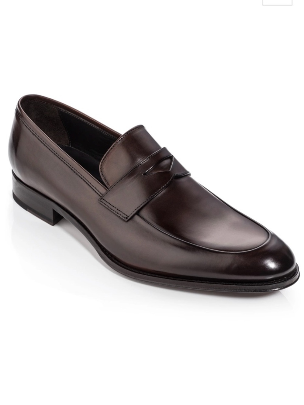 TOO BOOT NEW YORK Francis Burnished Brown Calf Penny Loafer 8.5 Runs Big fits 9